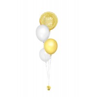 Ballonbouquet mit Wunschtext (ca. 43 cm)