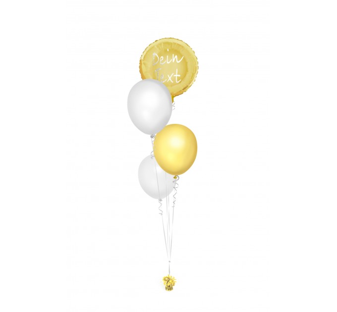 Ballonbouquet mit Wunschtext (ca. 43 cm)