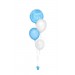 Ballonbouquet mit personalisiertem Folienballon (ca. 43 cm) – Hellblau & Silber