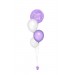 Ballonbouquet mit personalisiertem Folienballon (ca. 43 cm) – Lila & Silber