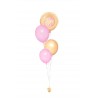 Ballonbouquet mit personalisiertem Folienballon (ca. 43 cm) – Gold & Pink