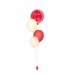 Ballonbouquet mit personalisiertem Folienballon (ca. 43 cm) – Rot & Beige