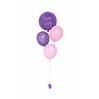 Ballonbouquets (4er-Set) mit Wunschtext (ca. 43 cm)