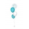 Ballonbouquets (4er-Set) mit Wunschtext (ca. 43 cm)