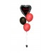 Ballonbouquets (4er-Set) mit Wunschtext (ca. 43 cm)