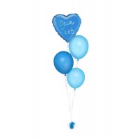 Ballonbouquets (4er-Set) mit Wunschtext (ca. 43 cm)  