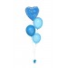 Ballonbouquets (4er-Set) mit Wunschtext (ca. 43 cm)