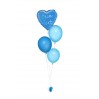 Ballonbouquets (4er-Set) mit Wunschtext (ca. 43 cm)