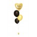 Ballonbouquets (4er-Set) mit Wunschtext (ca. 43 cm)