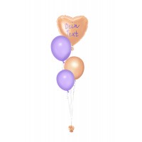 Ballonbouquets (4er-Set) mit Wunschtext (ca. 43 cm)  