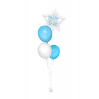 Ballonbouquets (4er-Set) mit Wunschtext (ca. 43 cm)  