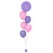 Ballonbouquet (6er-Set) – Lila-Pinkes Set mit personalisiertem Folienballon