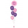 Ballonbouquet (6er-Set) – Pink-Lila mit personalisiertem Sternballon