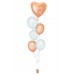 Ballonbouquet in Gold & Weiß mit personalisiertem Herzballon