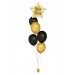 Ballonbouquet in Gold & Schwarz mit personalisierbarem Sternballon
