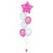 Ballonbouquet in Pink & Weiß mit personalisiertem Sternballon