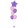 Ballonbouquet in Lila & Rosa mit personalisiertem Sternballon