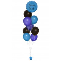 Ballonbouquet (9er-Set) mit Wunschtext (ca. 43 cm)  
