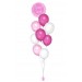 Ballonbouquet Rosa, Pink & Weiß mit personalisiertem Text