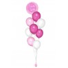 Ballonbouquet Rosa, Pink & Weiß mit personalisiertem Text