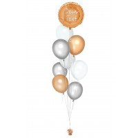 Ballonbouquet (9er-Set) mit Wunschtext (ca. 43 cm)  