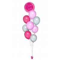 Ballonbouquet (9er-Set) mit Wunschtext (ca. 43 cm)  