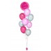 Ballonbouquet in Pink, Rosa & Silber mit personalisiertem Text