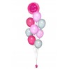 Ballonbouquet in Pink, Rosa & Silber mit personalisiertem Text