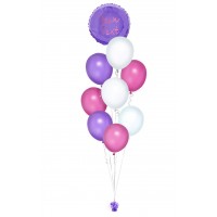 Ballonbouquet (9er-Set) mit Wunschtext (ca. 43 cm) 