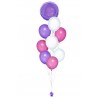 Ballonbouquet in Lila, Pink & Weiß mit personalisierbarem Text