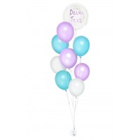 Ballonbouquet (9er-Set) mit Wunschtext (ca. 43 cm)  