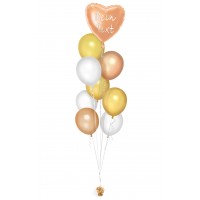 Ballonbouquet (9er-Set) mit Wunschtext (ca. 43 cm)  