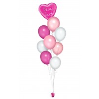 Ballonbouquet (9er-Set) mit Wunschtext (ca. 43 cm)  