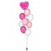 Ballonbouquet in Rosa, Pink & Weiß mit personalisierbarem Text