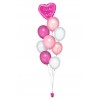 Ballonbouquet in Rosa, Pink & Weiß mit personalisierbarem Text