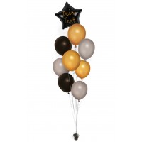 Ballonbouquet (9er-Set) mit Wunschtext (ca. 43 cm)  