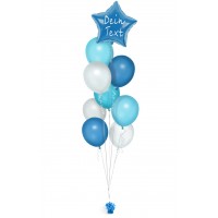 Ballonbouquet (9er-Set) mit Wunschtext (ca. 43 cm)  