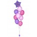 Ballonbouquet in Lila, Pink und Rosa mit Wunschtext – personalisierbar