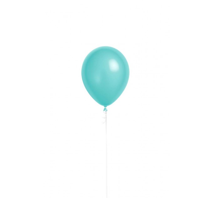Latexballon "Carribean Blue" heliumgefüllt (Ø ca. 28 cm) – frische Farbnote für jeden Anlass