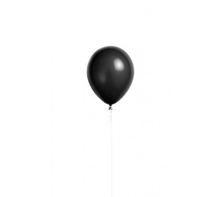 Latexballon "Jet Black" heliumgefüllt (Ø ca. 28 cm) – elegantes Schwarz für starke Akzente