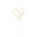 Latexballon "Frosty White Heart" heliumgefüllt (Ø ca. 30 cm) – romantisches Herz in Weiß