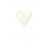 Latexballon "Frosty White Heart" heliumgefüllt (Ø ca. 30 cm) – romantisches Herz in Weiß