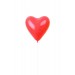 Latexballon "Apple Red Heart" heliumgefüllt (Ø ca. 30 cm) – romantisches Herz in Rot