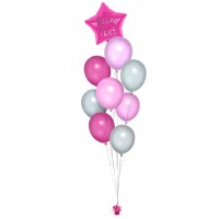 Ballonbouquet (9er-Set) mit Wunschtext (ca. 43 cm)  