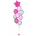 Ballonbouquet in Pink & Rosa mit Wunschtext – personalisierbar