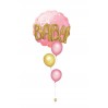 Ballonbouquet „Oh Baby“ – Rosa-Gold  mit Heliumfüllung
