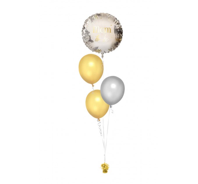 Ballonbouquet „Mom to be“ – ca. 45 cm Folienballon und Latexballons