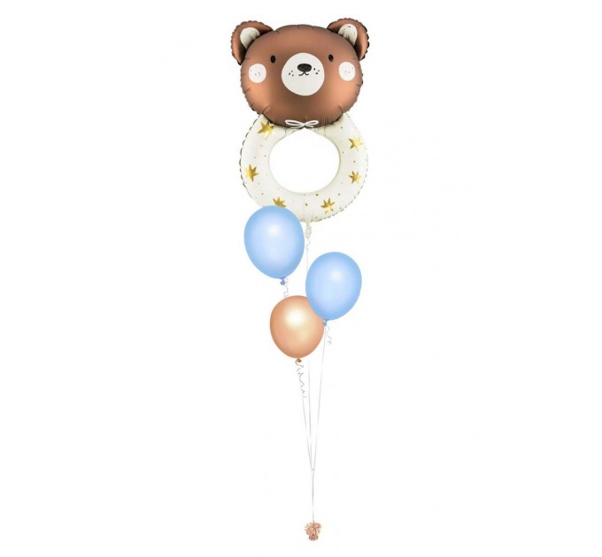 Ballonbouquet „Bärchen“ – ca. 61 x 88 cm Folienballon und Latexballons