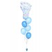Geburtsballon „It's a Boy!“ – Baby-Fuß Folienballon (ca. 58x82 cm) mit Latexballons