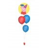 Peppa Wutz Ballonbouquet – ca. 43 cm Folienballon + 3 Latexballons